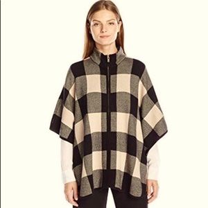 COPY - Jones New York Signature Plaid Poncho, NWT